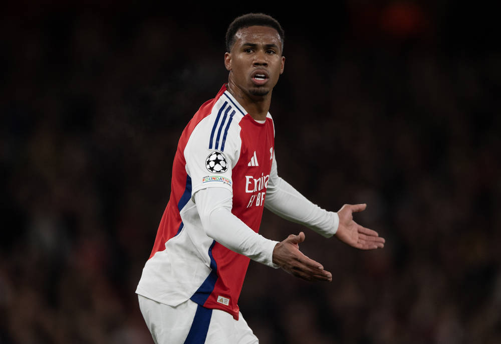 Arsenal FC v PSV Eindhoven - UEFA Champions League 2024/25 Round of 16 Second Leg: Magalhaes Gabriel during the UEFA Champions League 2024/25 Round of 16 Second Leg match between Arsenal FC and PSV at Emirates Stadium on March 12, 2025 in London, England, Emirates Stadium.