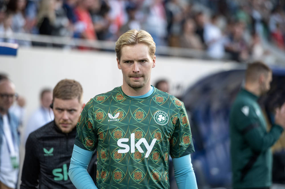 Luxembourg 10th June 2025. International Friendly, Caoimhin Kelleher in the Luxembourg vs Republic of Ireland in the Stade de Luxembourg. 