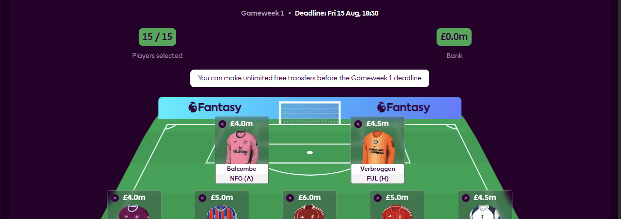 Big Man Bakar’s GW1 Draft Tips